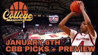 College Basketball Picks - Monday, January 6th | The College Experience: Basketball