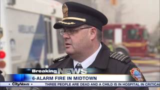 Video: Crews continue to battle massive blaze at midtown racquet club