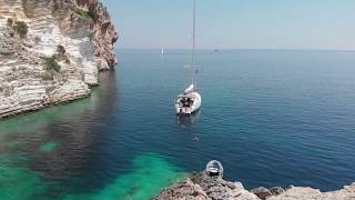 Perfect Ionian anchorage - with Nisos Yacht Charter