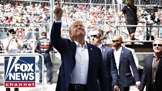 Trump salutes during national anthem at F1 Miami Grand Prix