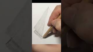 Floating Pyramid  -shading technique - #art #shorts #drawing