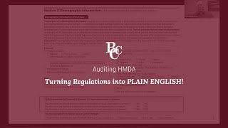 Auditing HMDA