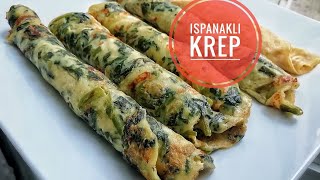 BÖREK TADINDA ISPANAKLI KREP (AKITMA) TARİFİ 💯 🔝 🔝 🔝 #krep #kahvaltıtarifleri #akıtma