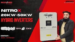 🔥NITROX 20KW \u0026 50KW HYBRID INVERTER🔥 || FIRST TIME IN PAKISTAN || BEST SOLAR INVERTER IN 2025