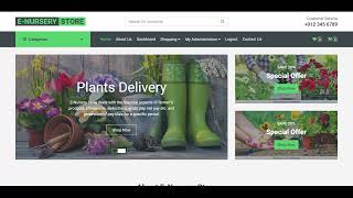 E-Nursery Store - PHP MySQL BootStrap Responsive Latest Project