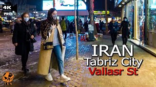 Tabriz Iran Night Walking on Valiasr Street Shahriar Pavement Iran walk 4k