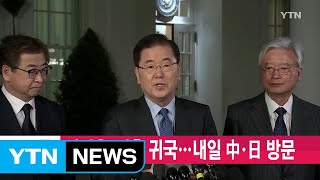 [YTN 실시간뉴스] 정의용·서훈 귀국...내일 中·日 방문 / YTN