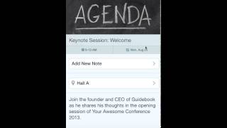 Guidebook App Schedule Functionality