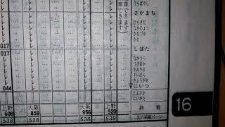 寝台特急　日本海4号　時刻表追跡　1992年3月