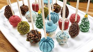 How to make Christmas Cake pops🎄Simple Cake Pops Decorations Recipe