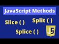 JAVASCRIPT ARRAY SLICE, SPLICE & SPLIT - Example Methods (2020)