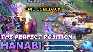 THE PERFECT POSITION! S19 LAST EPIC COMEBACK! HANABI - MLBB -