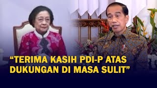 Pujian Jokowi Untuk PDIP Atas Dukungan di Masa-masa Sulit