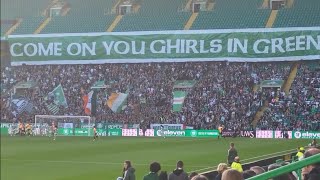 HUGE ULTRAS Section at Celtic Womans Game | Green Brigade & BHOYS | The Celtic End