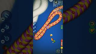 🐍 Worms zone giant white snake troll me kill nonstop epic moments | worms zone magic #shorts #worms