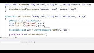 register - unity - mysql - php - wamp server, post