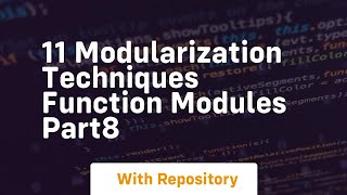 11 modularization techniques function modules part8