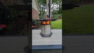 Solo Stove Campfire with stand and reversible cook top.