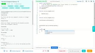Max Sum Contiguous Array | InterviewBit |Arrays