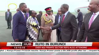 President William Ruto arrives in Burundi for the COMESA summit