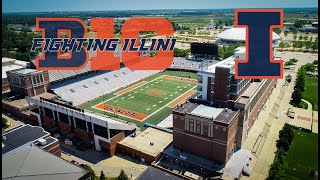 Illinois Football Stadium 4K Drone Video