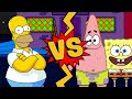 M.U.G.E.N. Battles | Homer Simpson vs SpongeBob/Patrick Star | The Simpsons vs SpongeBob SquarePants