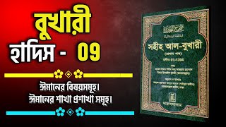 সহীহ বুখারী 09 । Sahih Bukhari 09 । ঈমানের বিষয়সমূহ। ঈমানের শাখা প্রশাখা সমূহ।