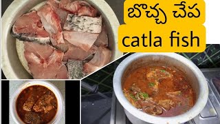 రుచికరమైన బొచ్చ చేప పులుసు/catla fish curry in telugu/same process for all type of fish#చేపలపులుసు