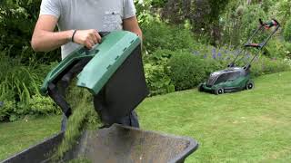 Bosch AdvancedRotak: How to empty the grass collector