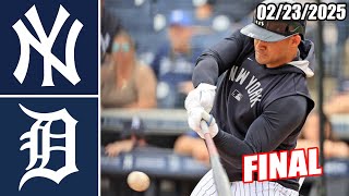 Yankees vs Tigers [Innings 8th\u00269th] Game Highlights Feb 23, 2025 | MLB Highlights 2025