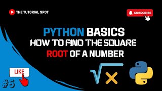 Python Basics #5 - How to Find the Square Root of a Number