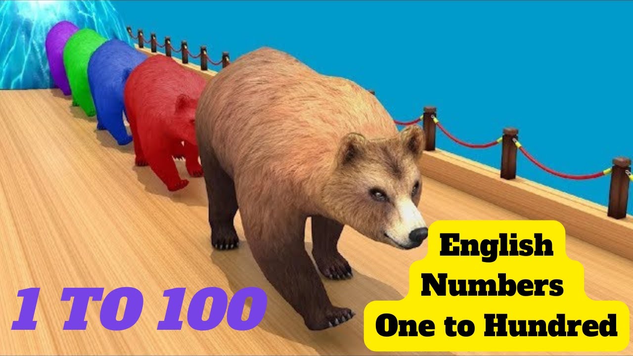 1 To 100 || English Numbers || One To Hundred || 1-100 | Big Number ...