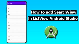 How to add searchView on listView Android studio[Hindi]