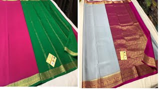 9527470809 Exclusive #pure crepe brocade mysore #silk #saree  Body allover mango gold zari motif❤️👍