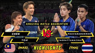 Amazing‼️Very epic 🔴 Chen/Toh vs Puavaranukroh/Taerattanachai World Tour Finals badminton