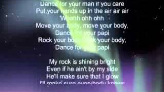 Jennifer Lopez - Papi, lyrics on screen
