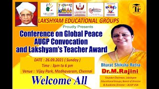 Lakshyam Awards and Convocation on 26 9 2021