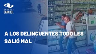 Video: comerciante dejó a ladrones con los "crespos hechos" al evitar un fleteo
