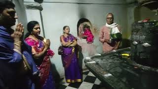 Abhishekam at Gautameshwara swamy temple, Manthani