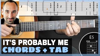 ▶ "It's Probably Me" Training Track - Guitar Tab & Chords