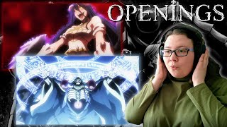 NEW Anime Fan Reacts to ALL OVERLORD Openings And Endings (1-4) | Anime openings reaction