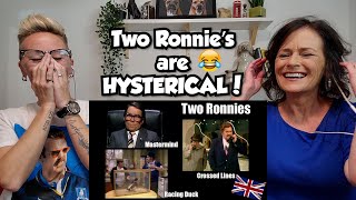 American Couple Reacts: Two Ronnies! Mastermind, Racing Duck & Crossed Lines! FIRST TIME REACTION!!