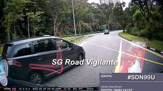 29jan2025  kje exit  woodland road #SDU99U toyota wish fail to give way at stop line