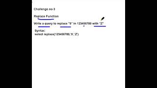 SQL : Replace Function Challenge no.3