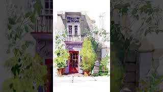 how to draw an urban sketches for beginners step by step #short #youtubeshorts #shortsvideo #shorts