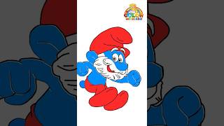 Learn to Draw The Papa Smurf - Drawing and Coloring Tutorial for Kids