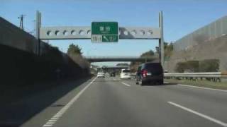 Driving Japan 360p Highway ,E1 Tomei Expressway（from Nagoya）⑲：Fukuroi IC → Iwata IC 2011-03-05