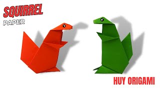 How to create a simple Origami squirrel - DIY paper squirrel instructions