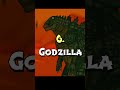 Top 10 strongest versions of Godzilla #godzilla #godzillavskong #shorts