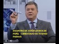 José Wille comenta o evento de aviões de papel com uma demonstração prática no estúdio da TV